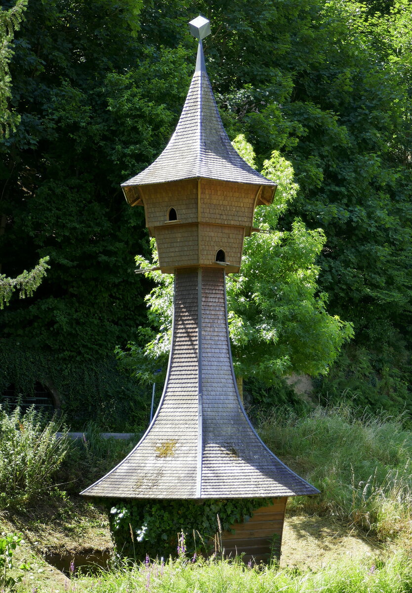 Waldkirch, Taubenhaus am Stadtrainsee, Juli 2022