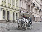 In dem Fußgängerbereich in Karlsbad konnte diese Kutsche am 22.