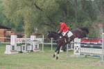 Springreiter mit Pferd bei den Bodensee-Classics am 26.5.2002 in Aach.