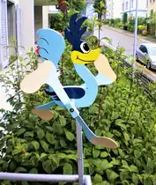 Wegekuckuck als Wetterfahne („Road Runner“ in den Cartoons der Warner Brothers) - 20.07.2011